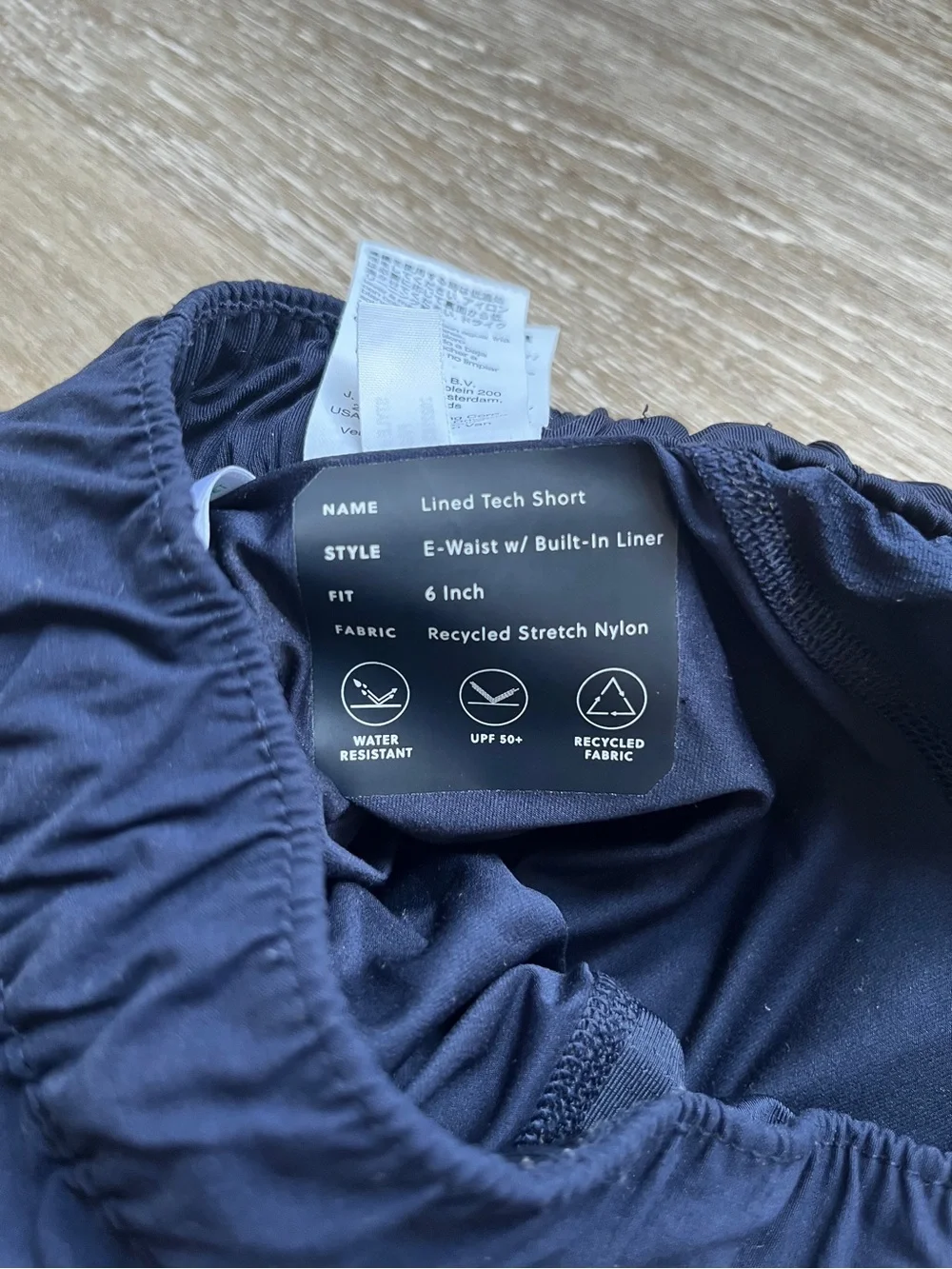 Men’s J. Crew Lined Tech Shorts Navy Blue Recycled Stretch Nylon Small